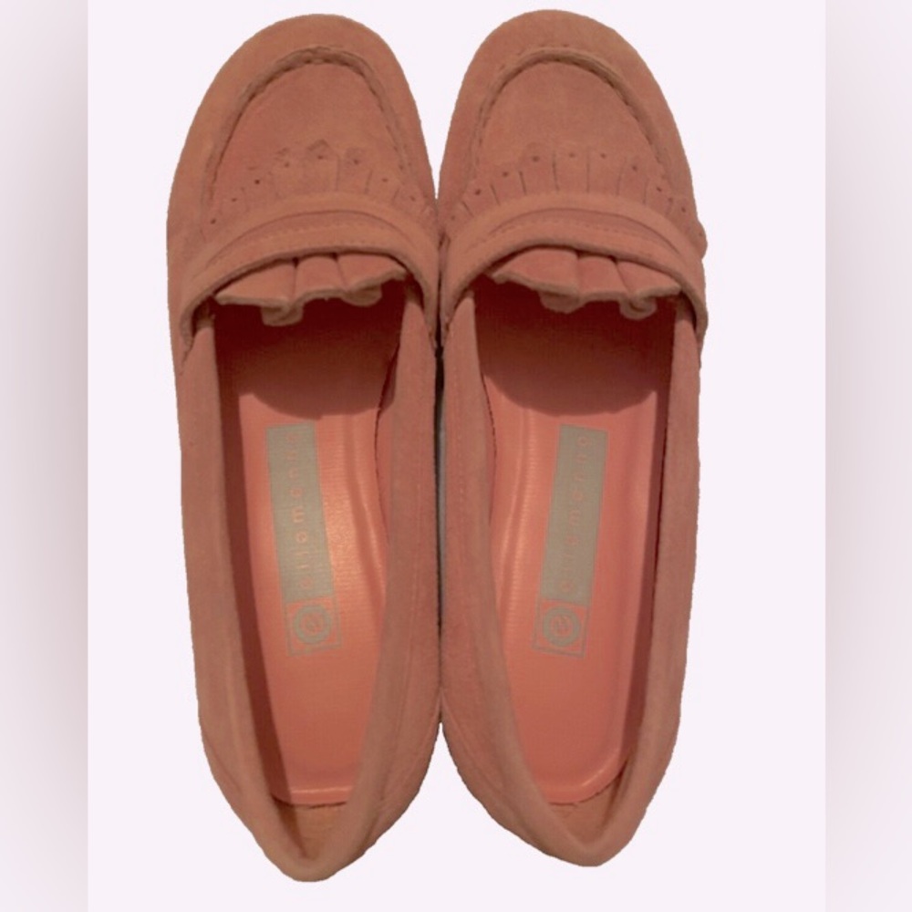 Ellemenno Pink suede women’s loafers